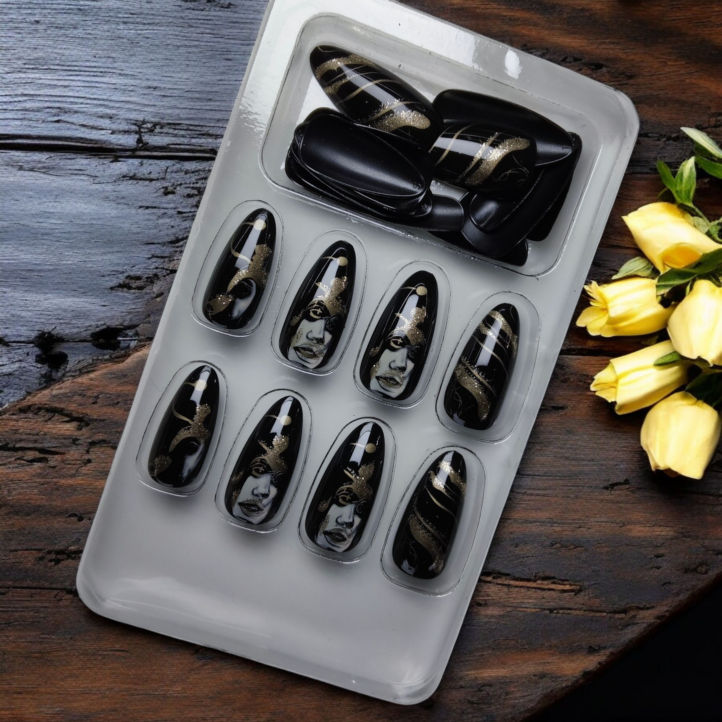 Fekete maszk alakos mandula