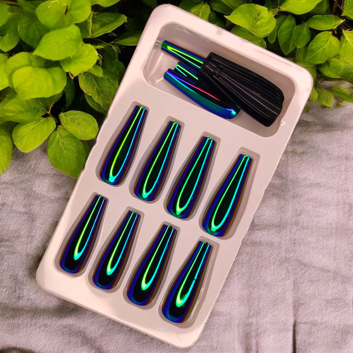 Kék és zöld króm